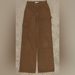 Brown straight leg jeans